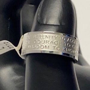 Stainless Steel Serenity Prayer Ring